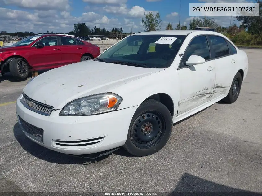 2G1WD5E36G1102280 2016 Chevrolet Impala Limited Police