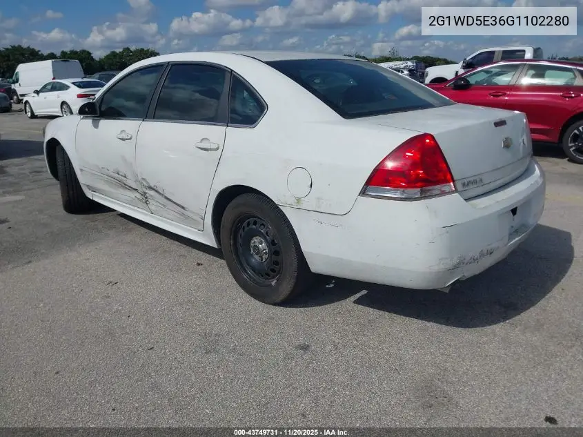 2G1WD5E36G1102280 2016 Chevrolet Impala Limited Police