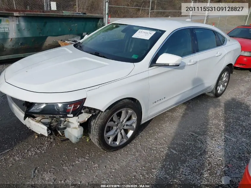 2G1115S31G9128827 2016 Chevrolet Impala 2Lt