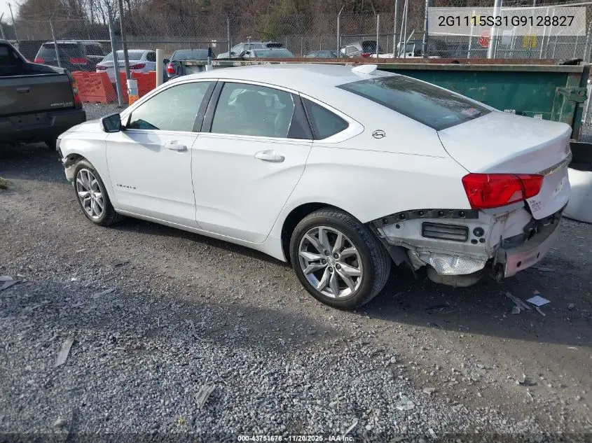 2G1115S31G9128827 2016 Chevrolet Impala 2Lt