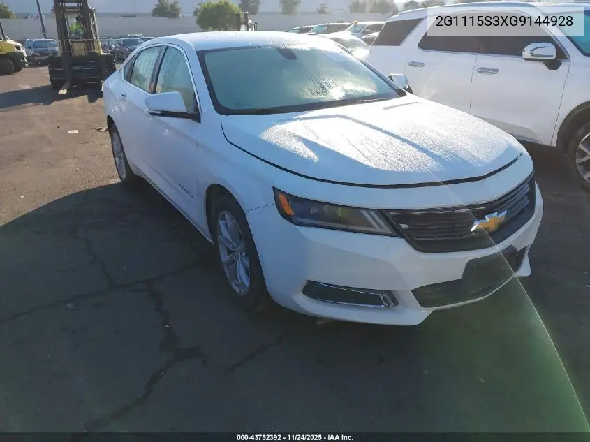 2G1115S3XG9144928 2016 Chevrolet Impala 2Lt