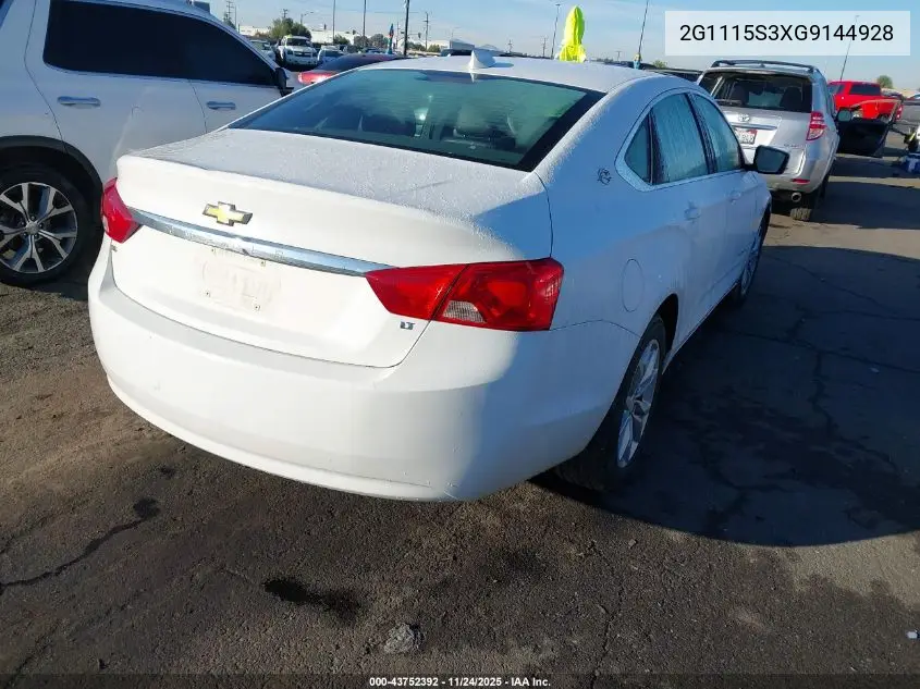 2G1115S3XG9144928 2016 Chevrolet Impala 2Lt