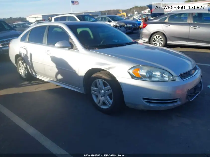 2G1WB5E36G1170827 2016 Chevrolet Impala Limited Lt