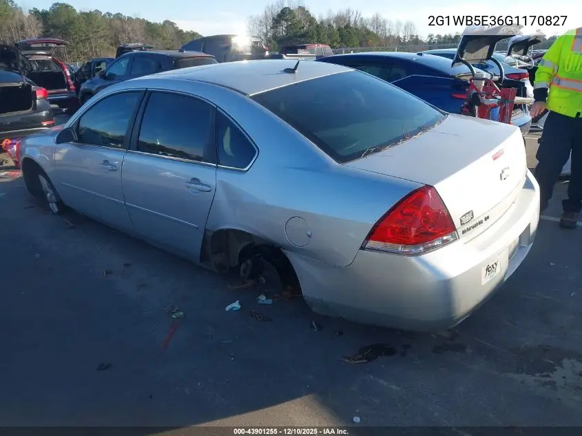 2G1WB5E36G1170827 2016 Chevrolet Impala Limited Lt