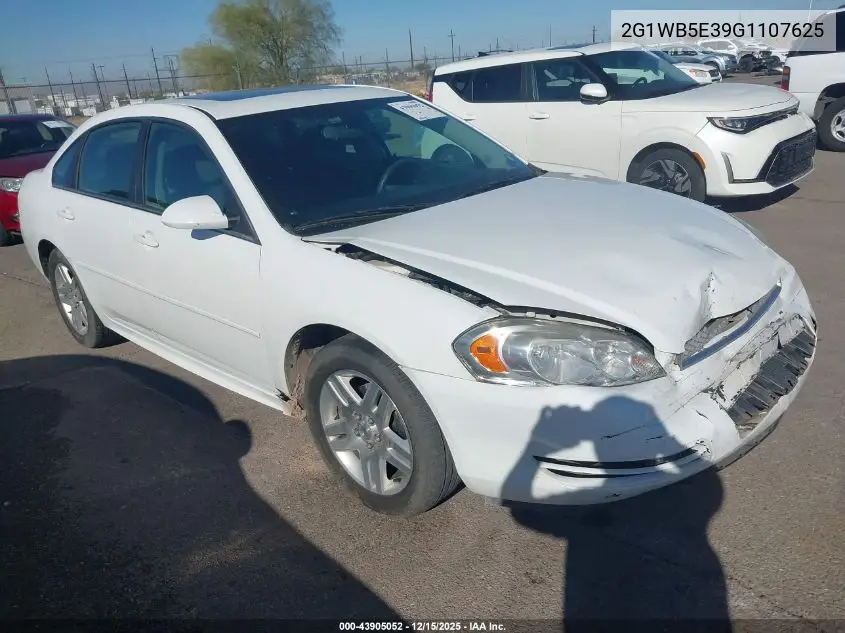 2G1WB5E39G1107625 2016 Chevrolet Impala Limited Lt