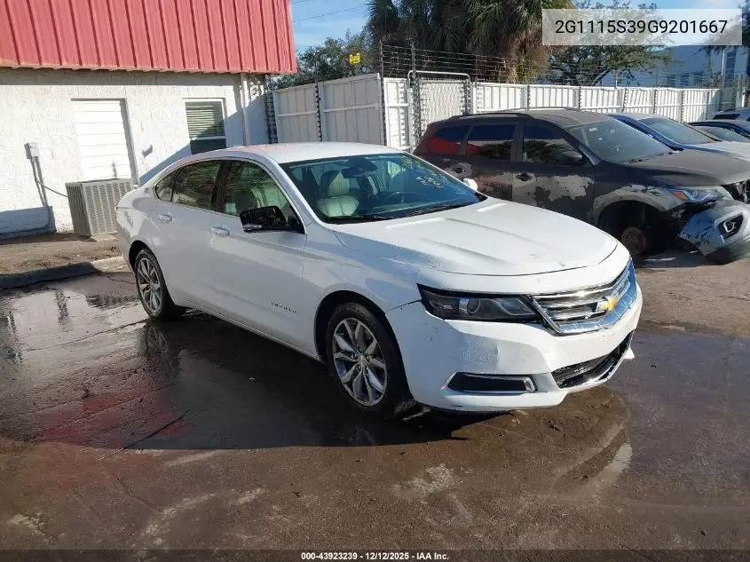 2G1115S39G9201667 2016 Chevrolet Impala 2Lt