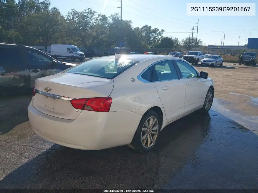 2G1115S39G9201667 2016 Chevrolet Impala 2Lt