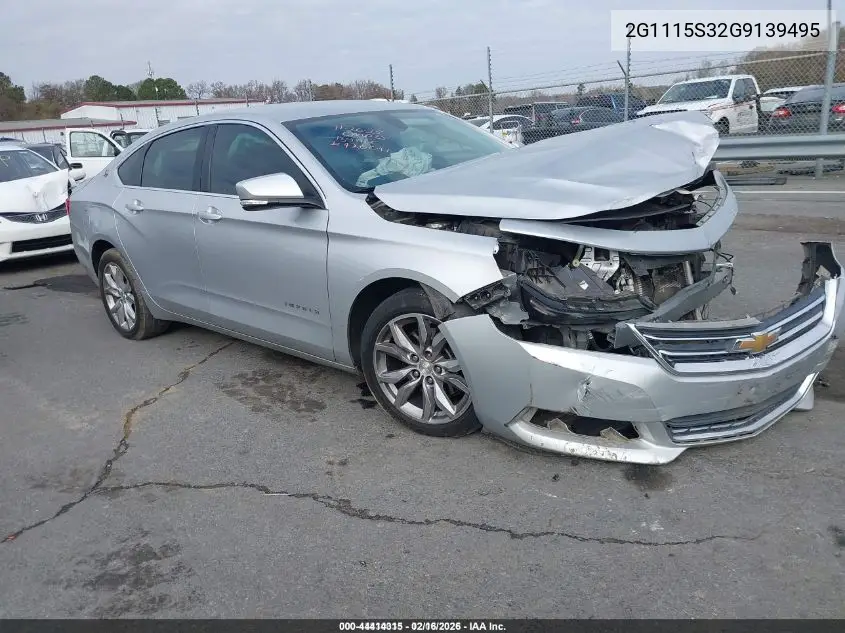 2G1115S32G9139495 2016 Chevrolet Impala 2Lt