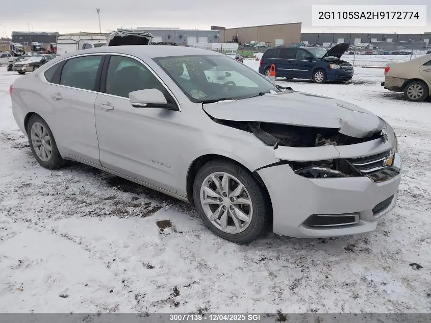 2G1105SA2H9172774 2017 Chevrolet Impala Lt