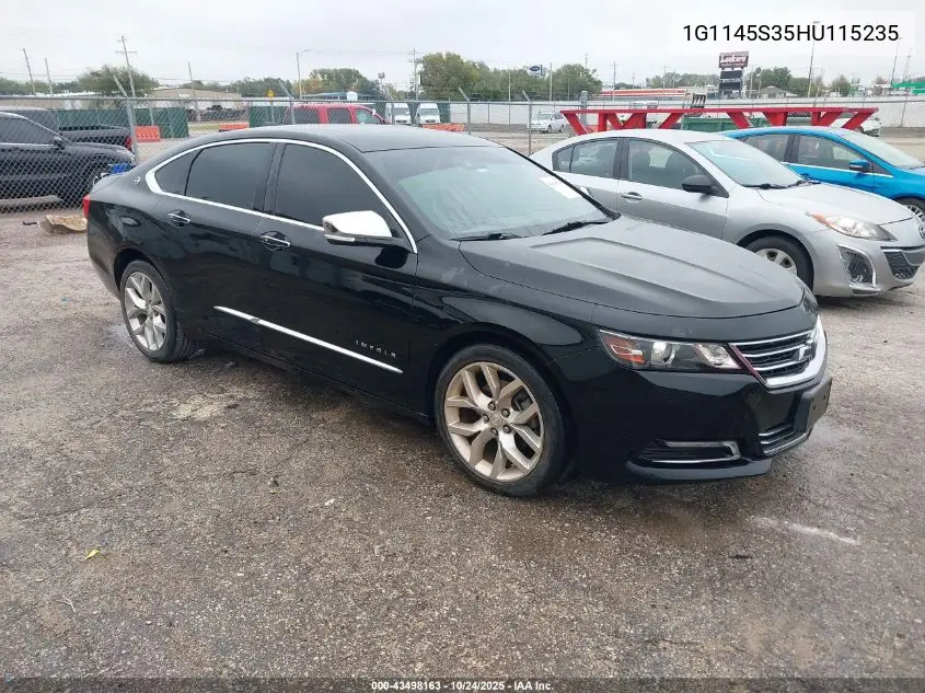 1G1145S35HU115235 2017 Chevrolet Impala 2Lz