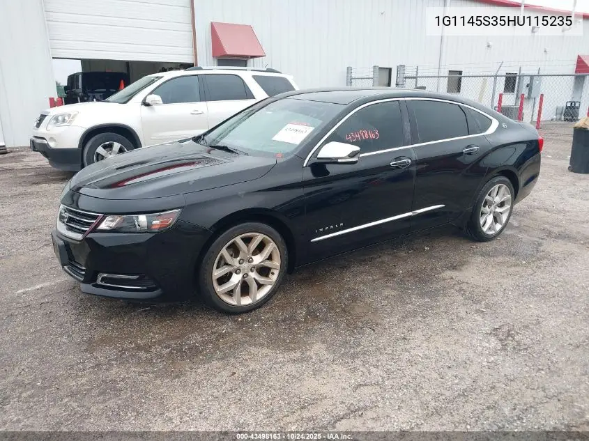 1G1145S35HU115235 2017 Chevrolet Impala 2Lz