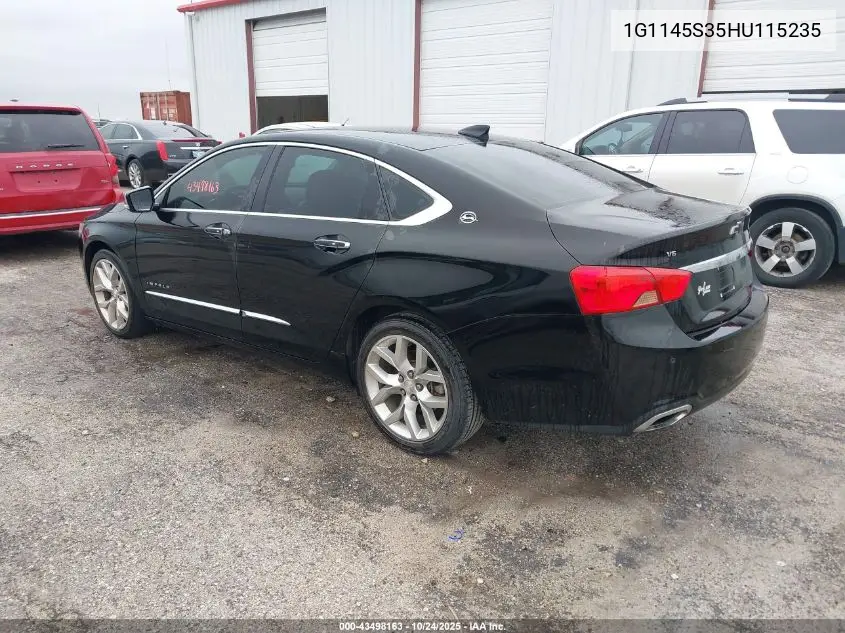 1G1145S35HU115235 2017 Chevrolet Impala 2Lz