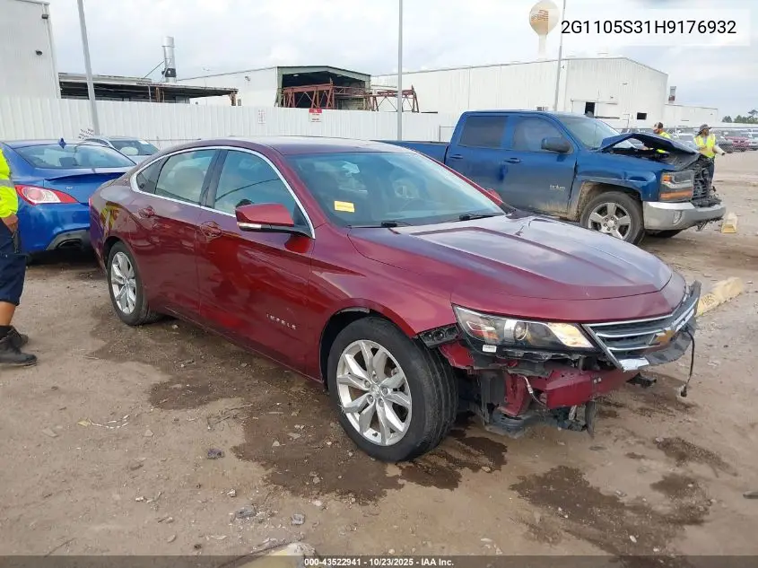 2G1105S31H9176932 2017 Chevrolet Impala 1Lt