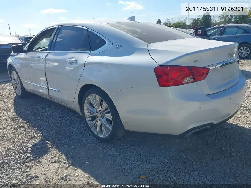 2G1145S31H9196201 2017 Chevrolet Impala 2Lz