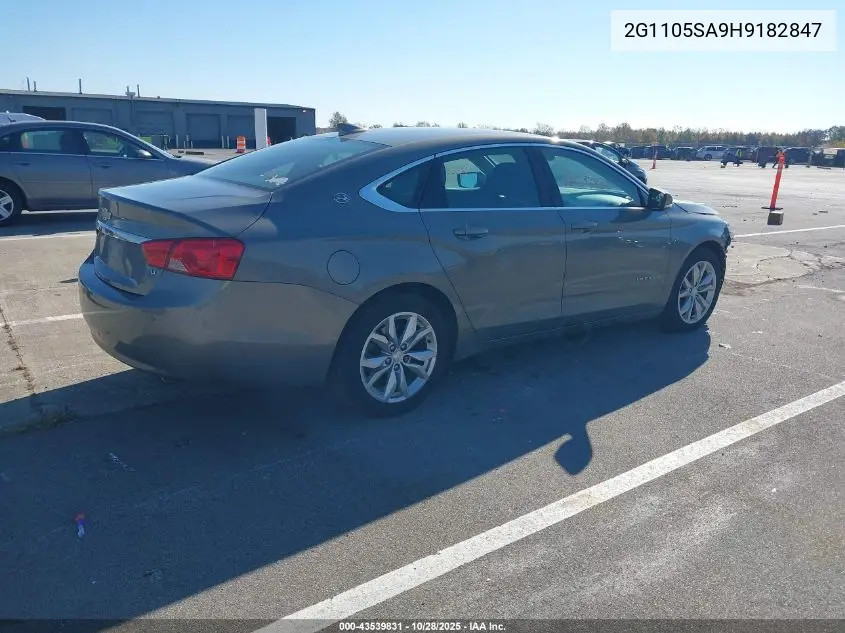 2G1105SA9H9182847 2017 Chevrolet Impala 1Lt