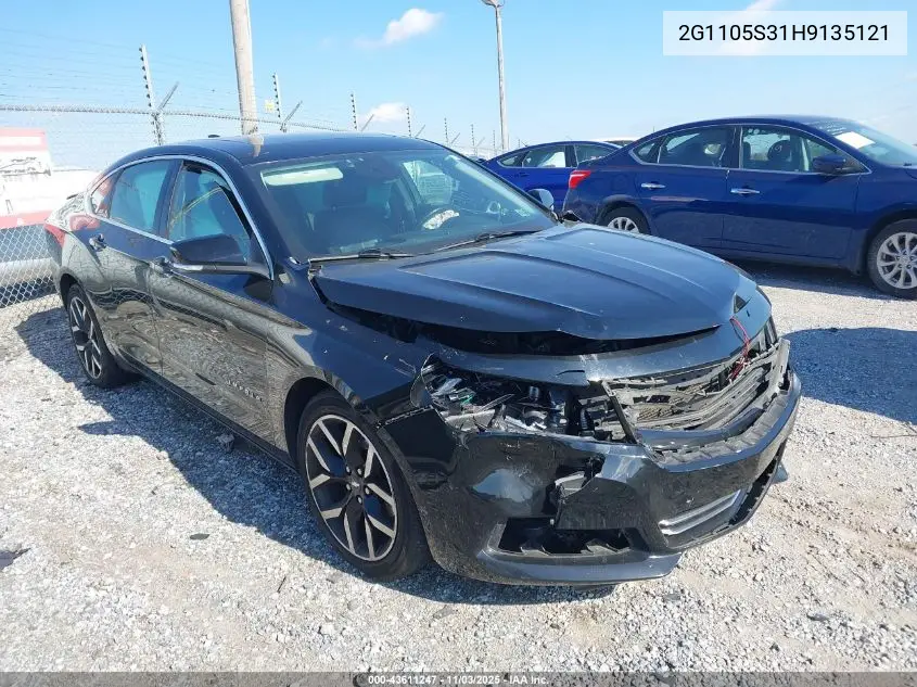 2G1105S31H9135121 2017 Chevrolet Impala 1Lt