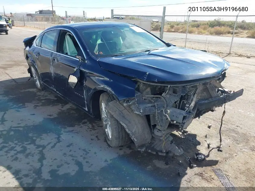 2G1105SA3H9196680 2017 Chevrolet Impala 1Lt