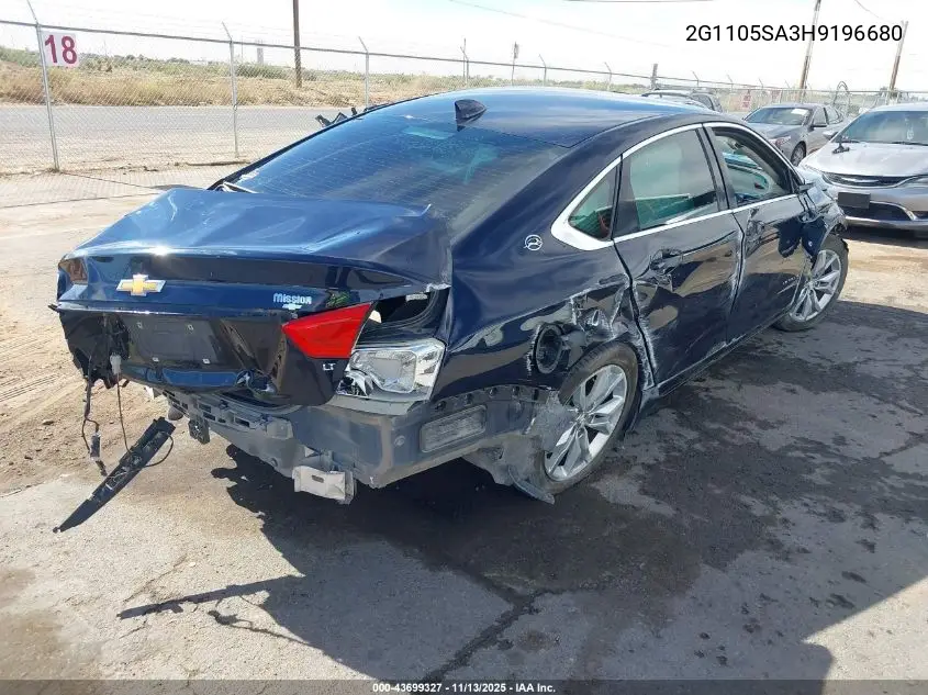 2G1105SA3H9196680 2017 Chevrolet Impala 1Lt