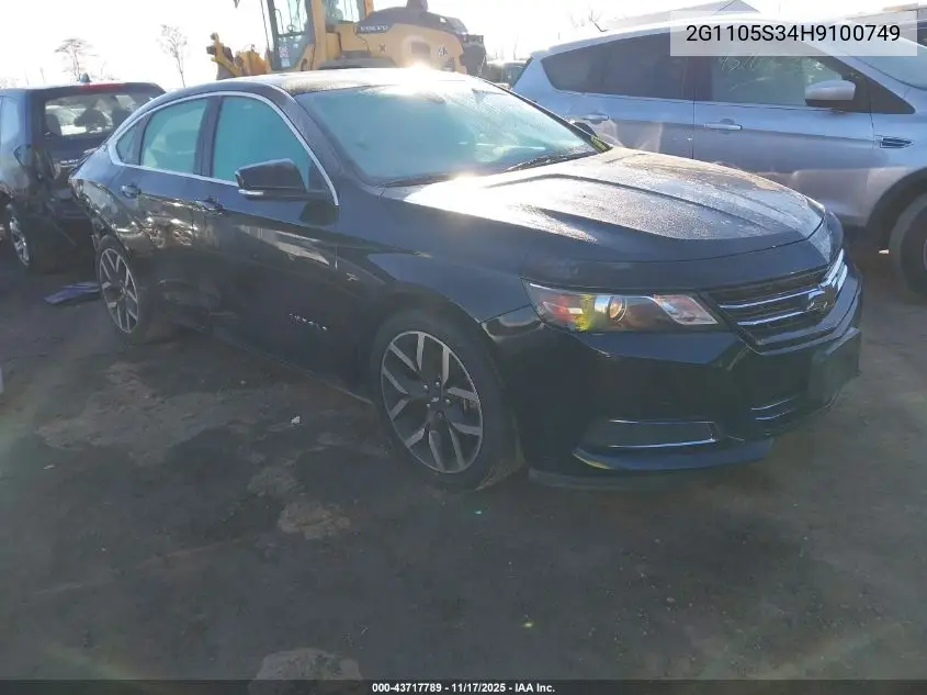 2G1105S34H9100749 2017 Chevrolet Impala 1Lt