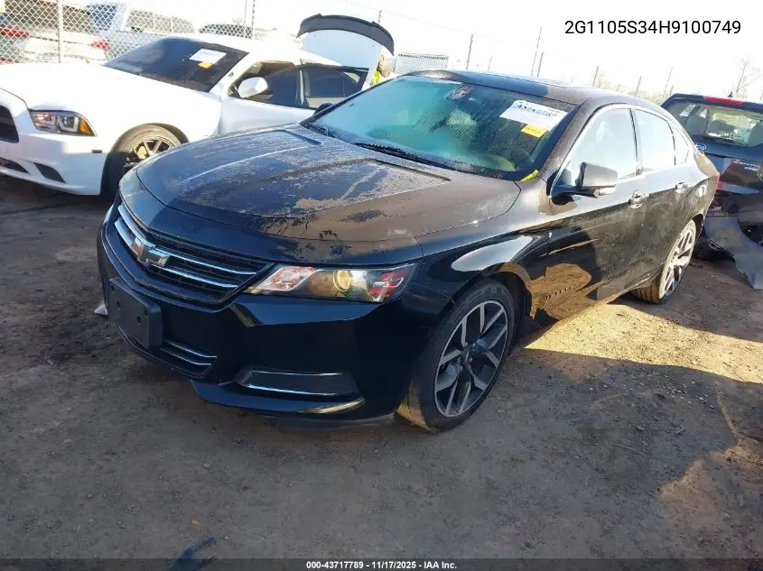 2G1105S34H9100749 2017 Chevrolet Impala 1Lt