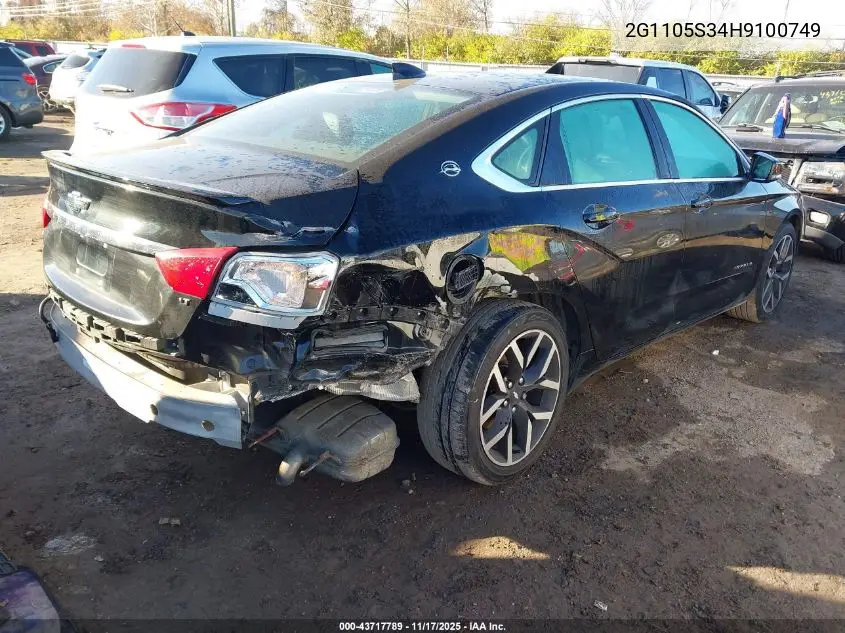 2G1105S34H9100749 2017 Chevrolet Impala 1Lt