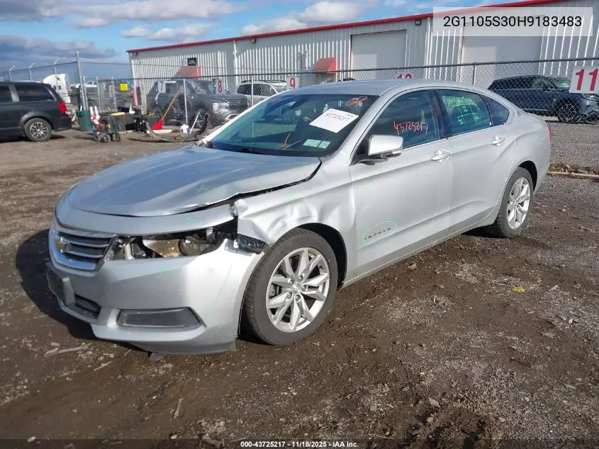 2G1105S30H9183483 2017 Chevrolet Impala 1Lt