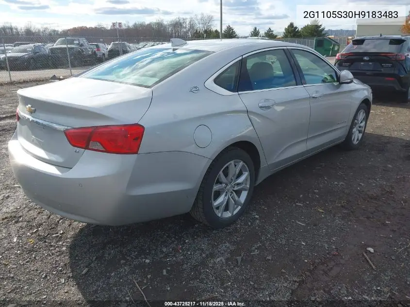 2G1105S30H9183483 2017 Chevrolet Impala 1Lt