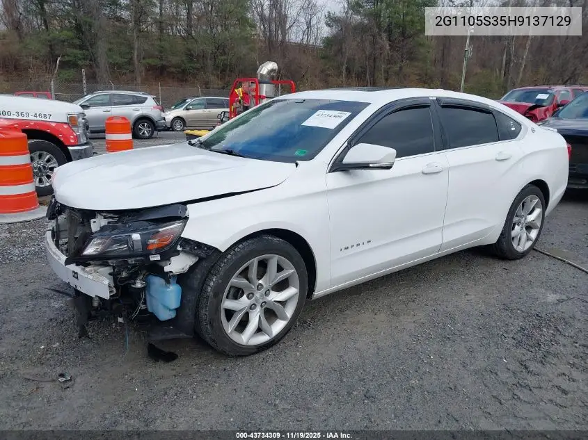 2G1105S35H9137129 2017 Chevrolet Impala 1Lt