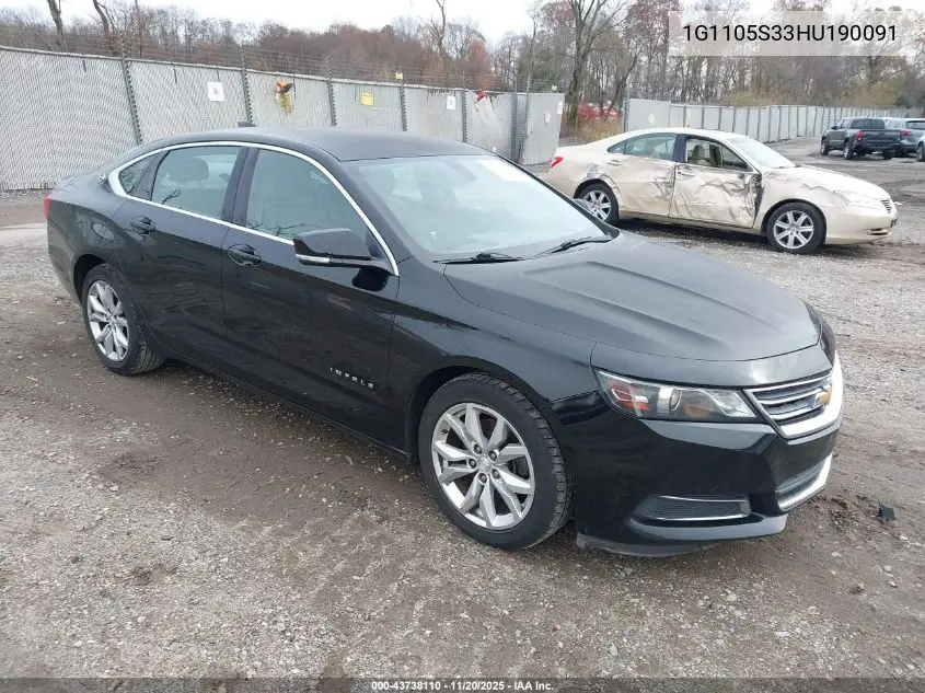 1G1105S33HU190091 2017 Chevrolet Impala 1Lt