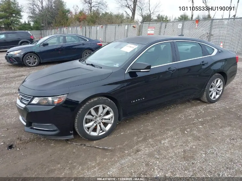 1G1105S33HU190091 2017 Chevrolet Impala 1Lt