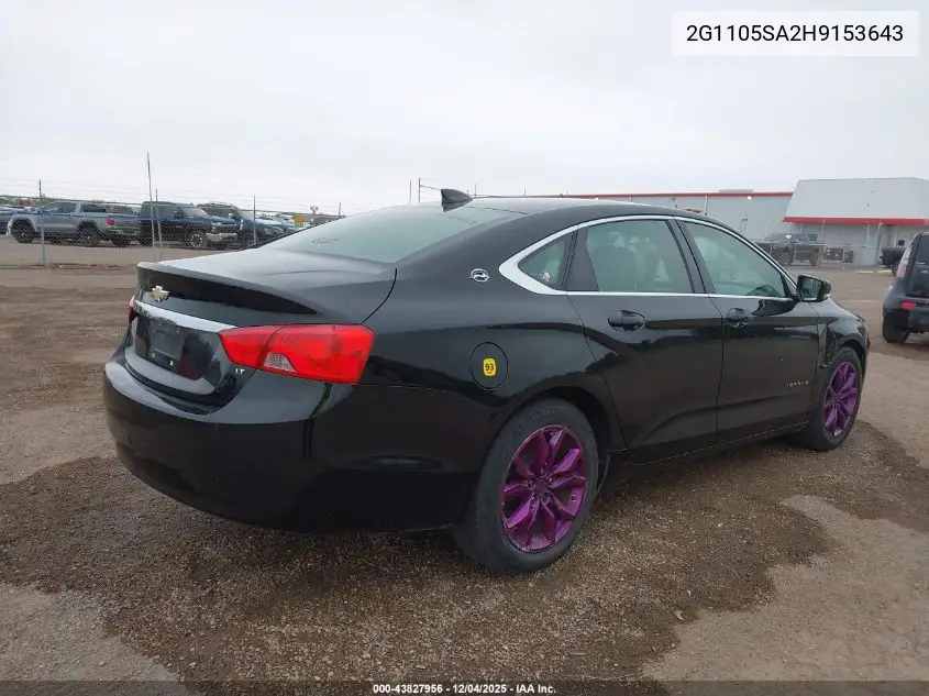 2G1105SA2H9153643 2017 Chevrolet Impala 1Lt