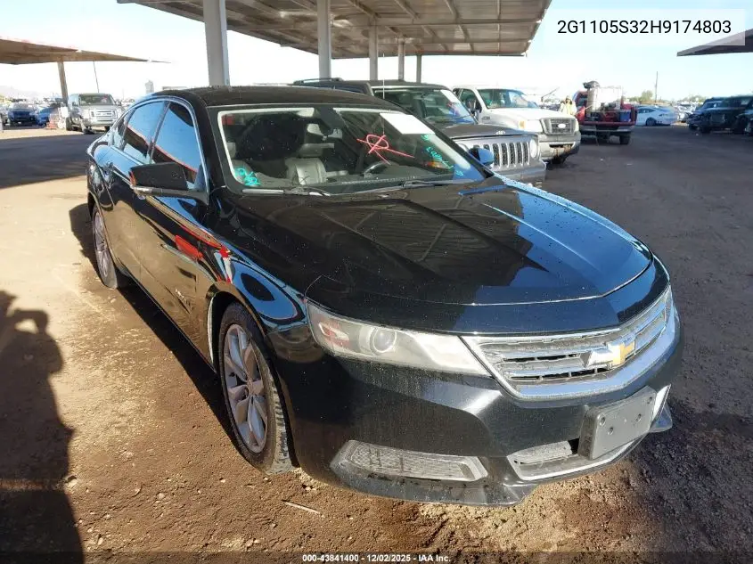 2G1105S32H9174803 2017 Chevrolet Impala 1Lt