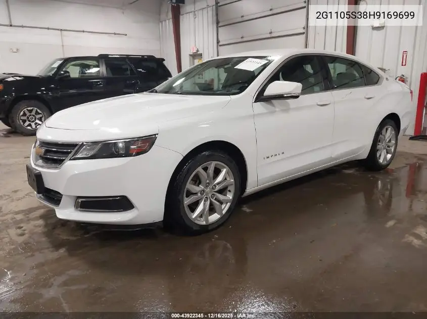 2G1105S38H9169699 2017 Chevrolet Impala 1Lt