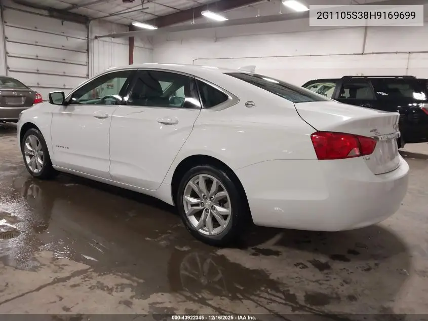 2G1105S38H9169699 2017 Chevrolet Impala 1Lt
