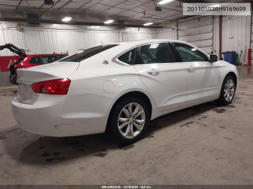 2G1105S38H9169699 2017 Chevrolet Impala 1Lt