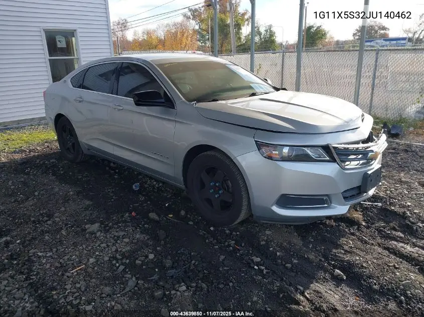 1G11X5S32JU140462 2018 Chevrolet Impala 1Fl