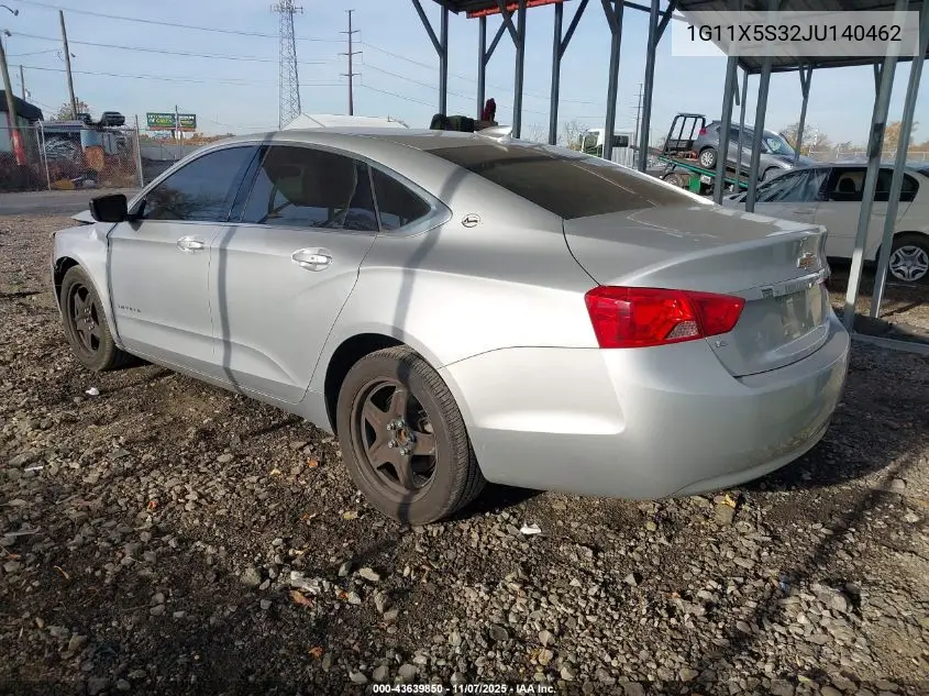 1G11X5S32JU140462 2018 Chevrolet Impala 1Fl