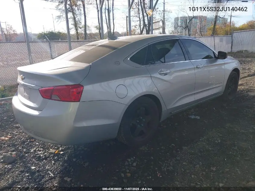 1G11X5S32JU140462 2018 Chevrolet Impala 1Fl