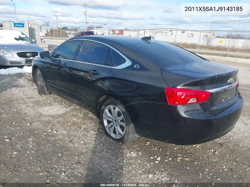 2G11X5SA1J9143185 2018 Chevrolet Impala 1Fl