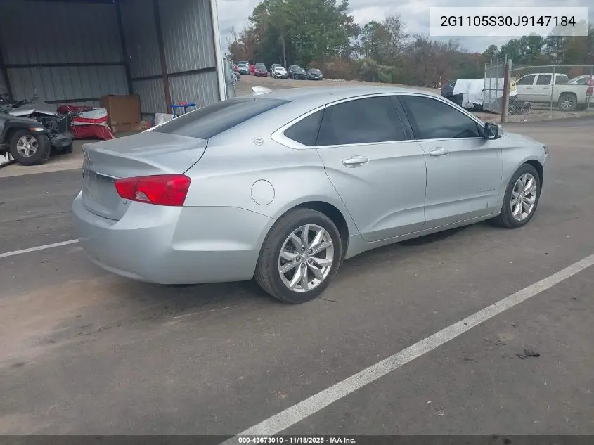 2G1105S30J9147184 2018 Chevrolet Impala 1Lt