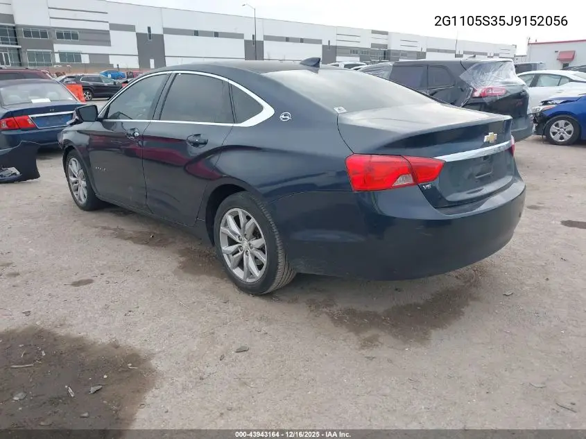2G1105S35J9152056 2018 Chevrolet Impala 1Lt