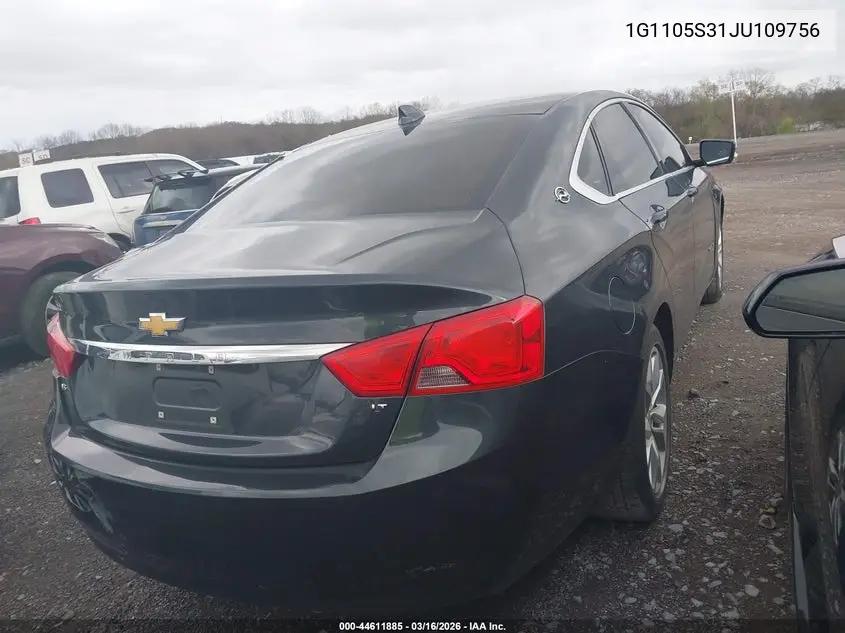 1G1105S31JU109756 2018 Chevrolet Impala 1Lt