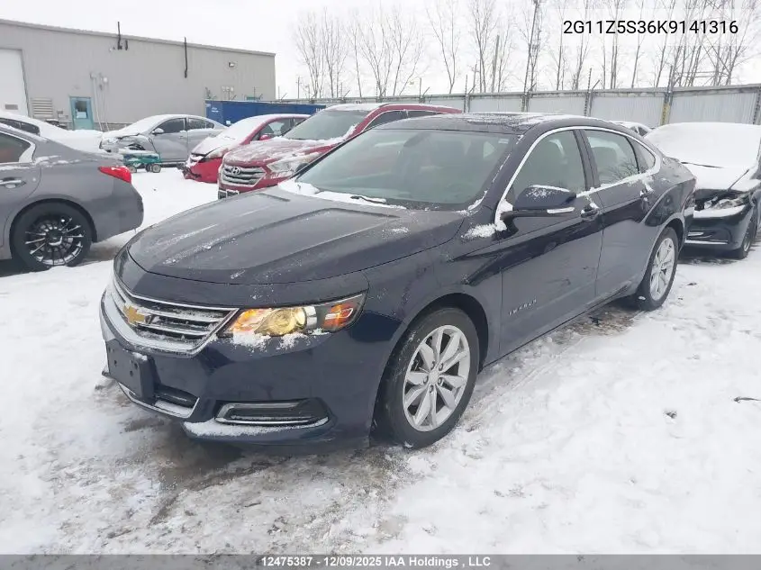 2G11Z5S36K9141316 2019 Chevrolet Impala 1Lt