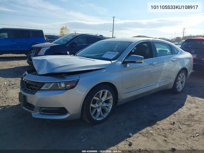 1G1105S33KU108917 2019 Chevrolet Impala Premier