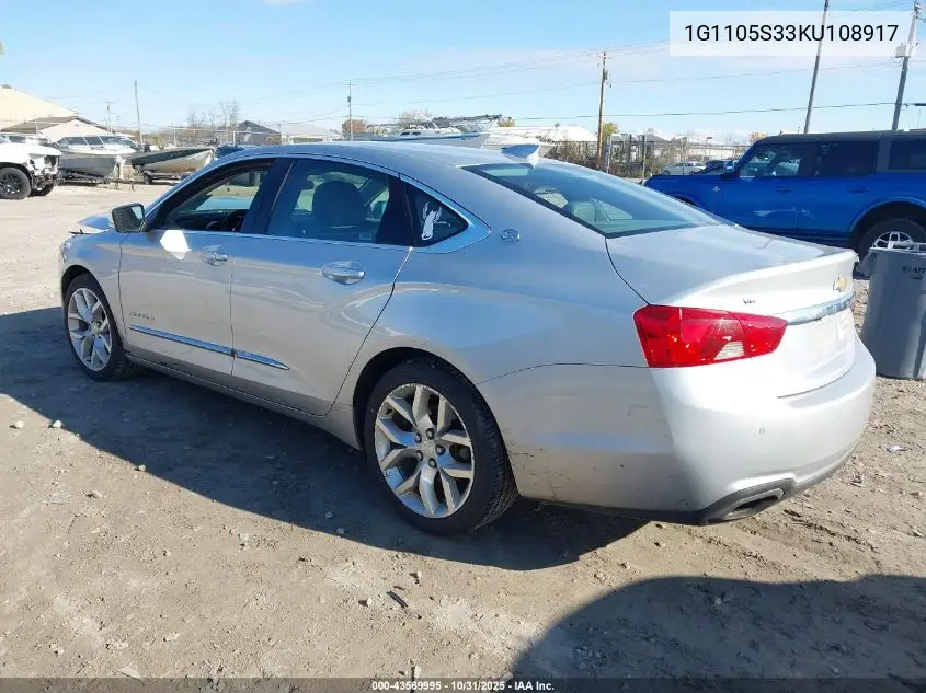 1G1105S33KU108917 2019 Chevrolet Impala Premier