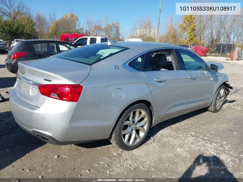 1G1105S33KU108917 2019 Chevrolet Impala Premier