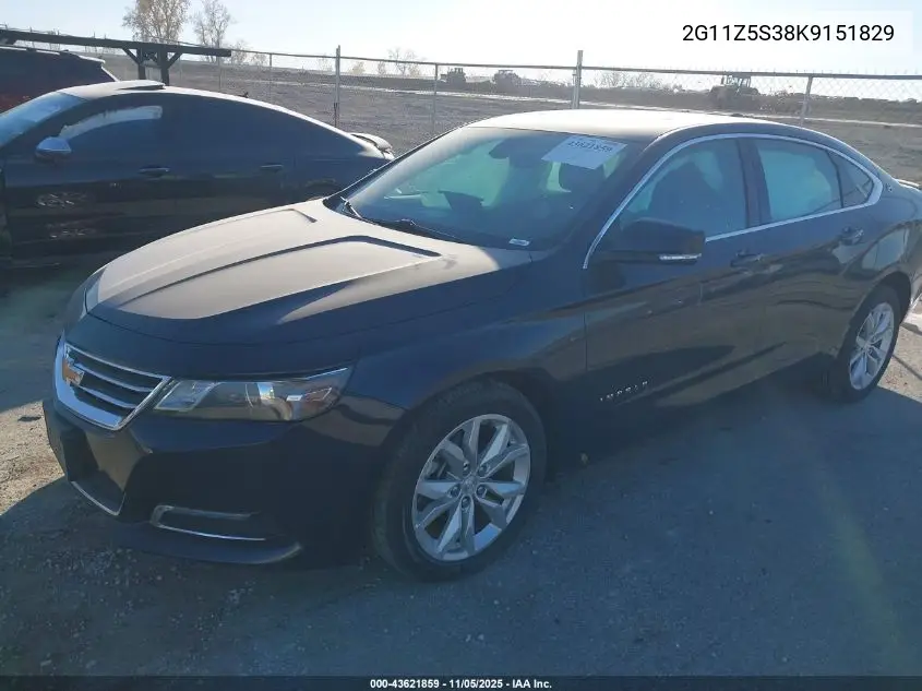 2G11Z5S38K9151829 2019 Chevrolet Impala Lt