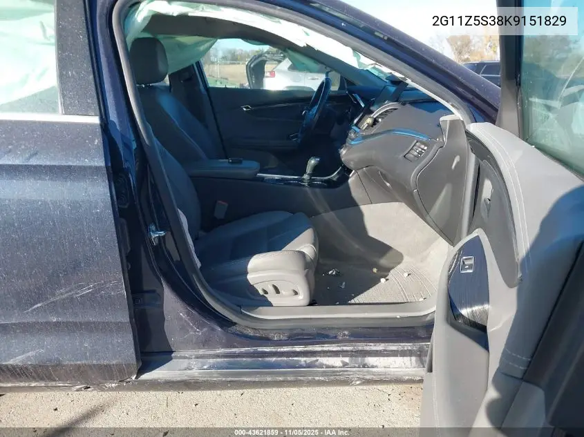 2G11Z5S38K9151829 2019 Chevrolet Impala Lt