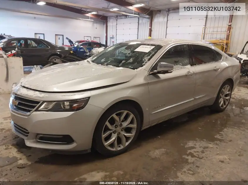 1G1105S32KU103742 2019 Chevrolet Impala Premier