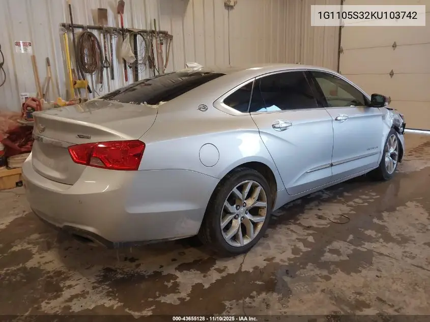 1G1105S32KU103742 2019 Chevrolet Impala Premier